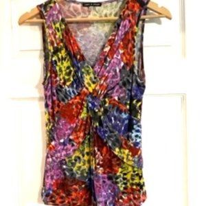 Multi-Color Cable & Gauge Cross Knot Tank, Size Small